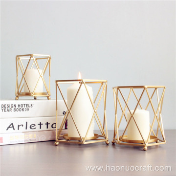 Decoración de mesa de tienda de candelabro de lujo ligero moderno simple